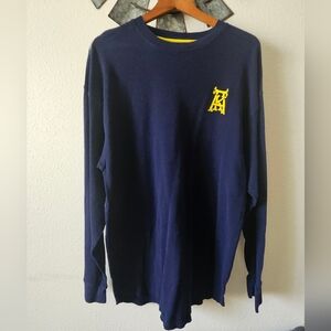 Akademiks Men's Longs Sleeves Casual Blue Round Neck Shirt size 3XL.